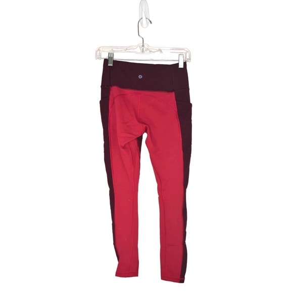 Athleta All in Structure Pink/Red 7/8 Legging Size XS - Picture 3 of 7